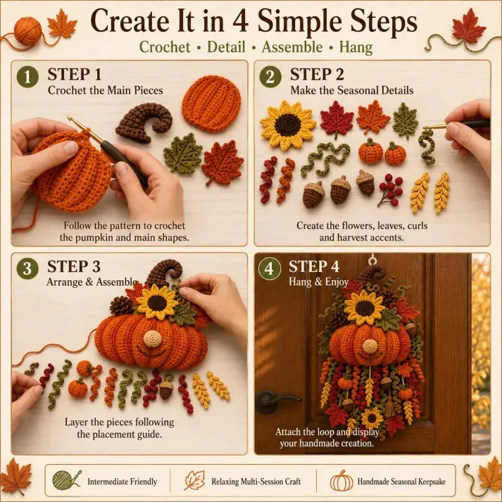 🔥LAST DAY 50% OFF - 🧶 DIY Seasonal 3D Crochet Door Hanger Kit Collection