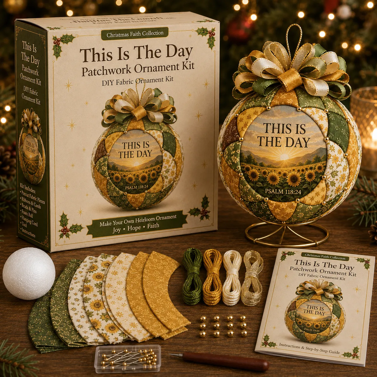 ⛪ Christmas Nativity Patchwork Ornament DIY Kit