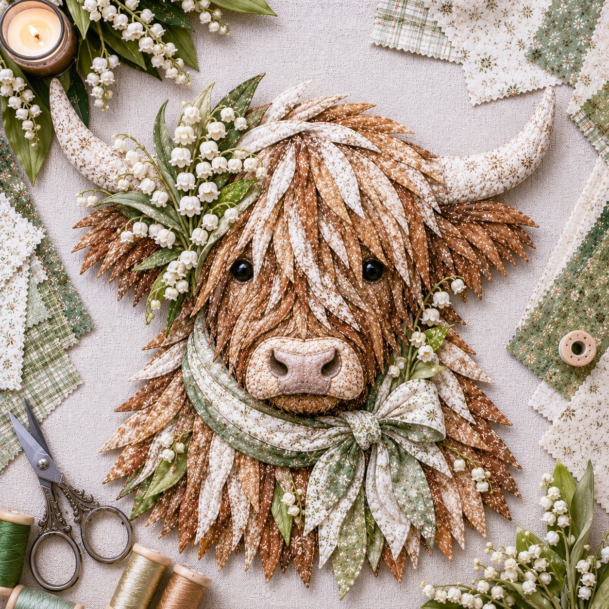 May Lily of the Valley Highland Cow