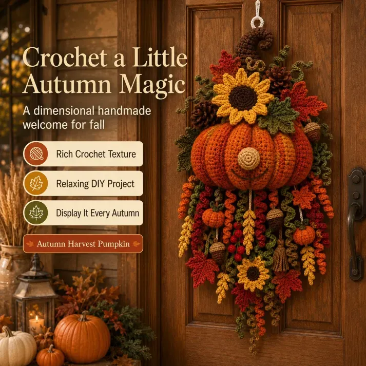 🔥LAST DAY 50% OFF - 🧶 DIY Seasonal 3D Crochet Door Hanger Kit Collection