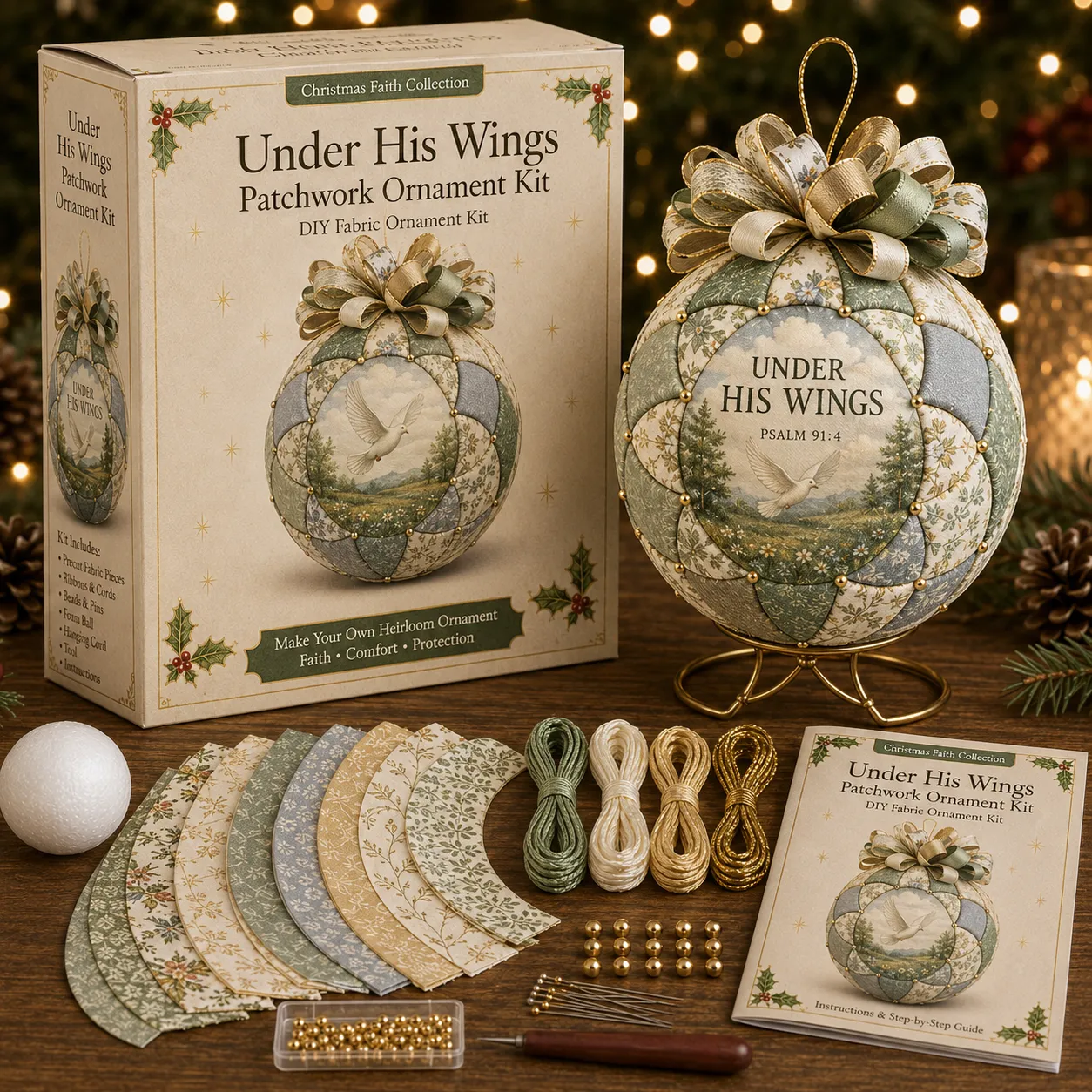⛪ Christmas Nativity Patchwork Ornament DIY Kit