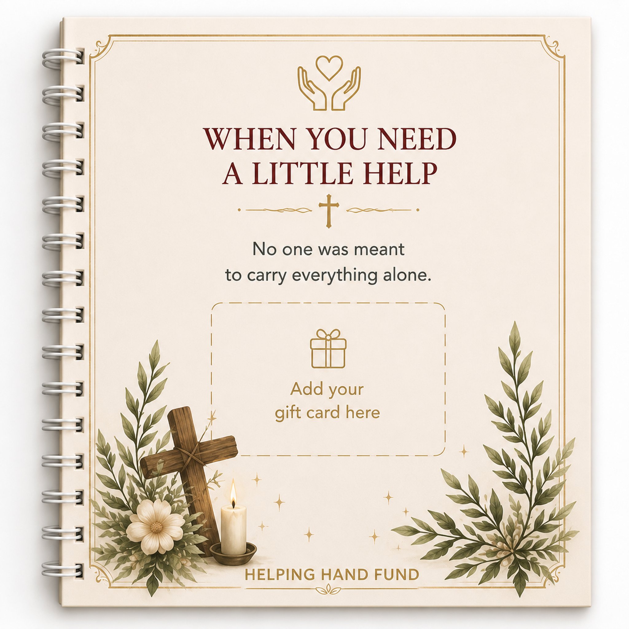 ✝️ Faith Gift Card Book – 14 Themed Pages for Meaningful Giving