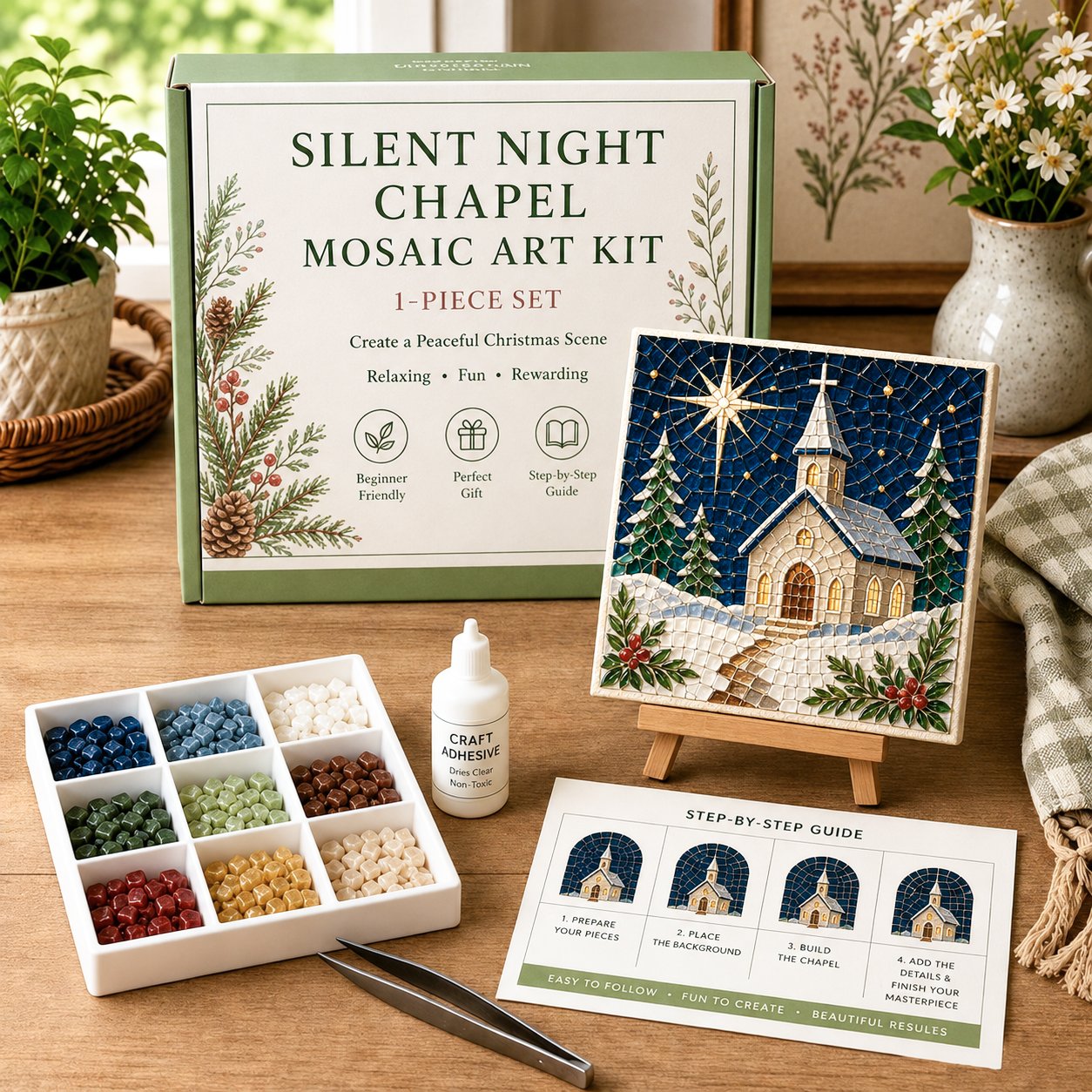 💥 Last day! 49% off - Faith-themed Sea Glass Art Set - Beginner friendly ✨