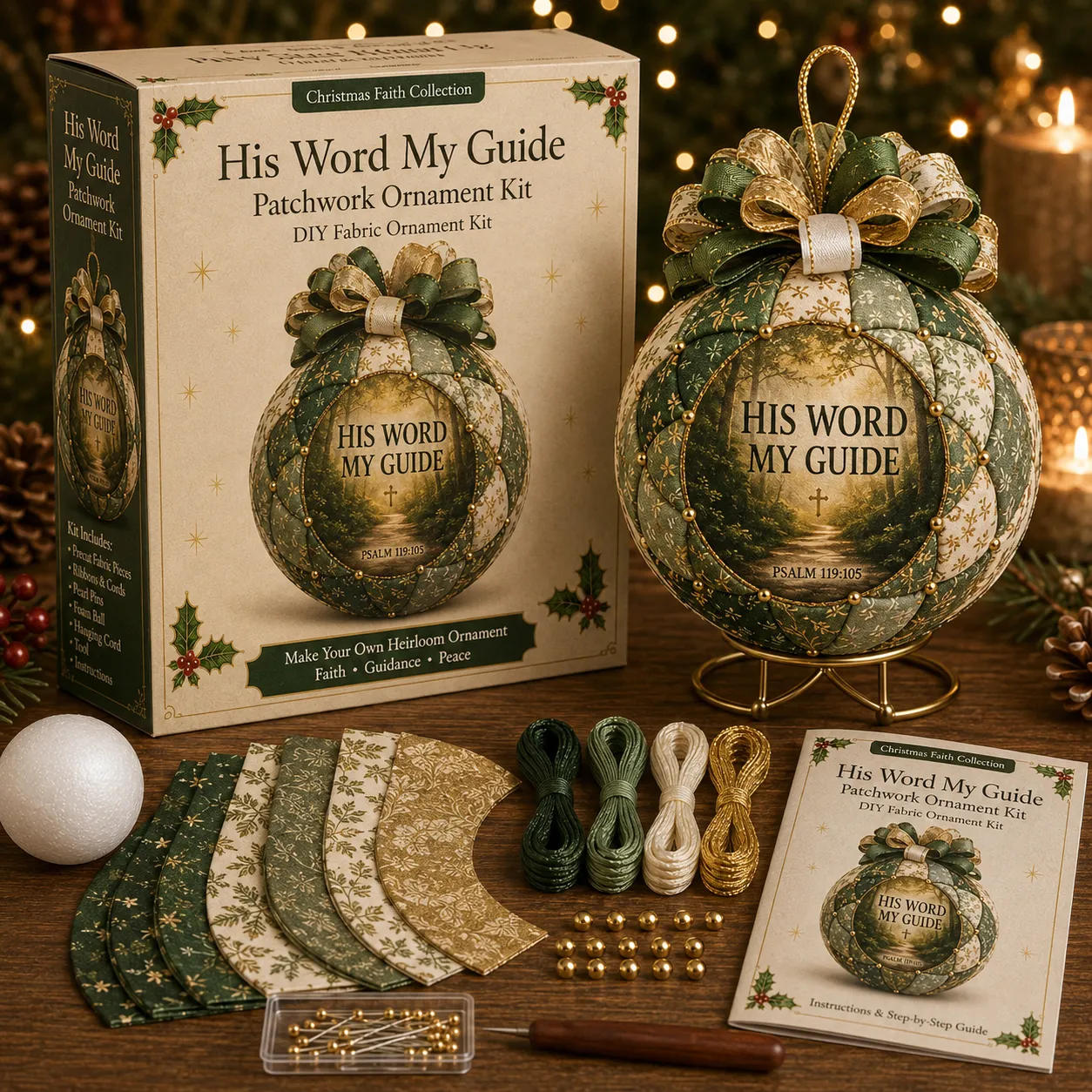 ⛪ Christmas Nativity Patchwork Ornament DIY Kit
