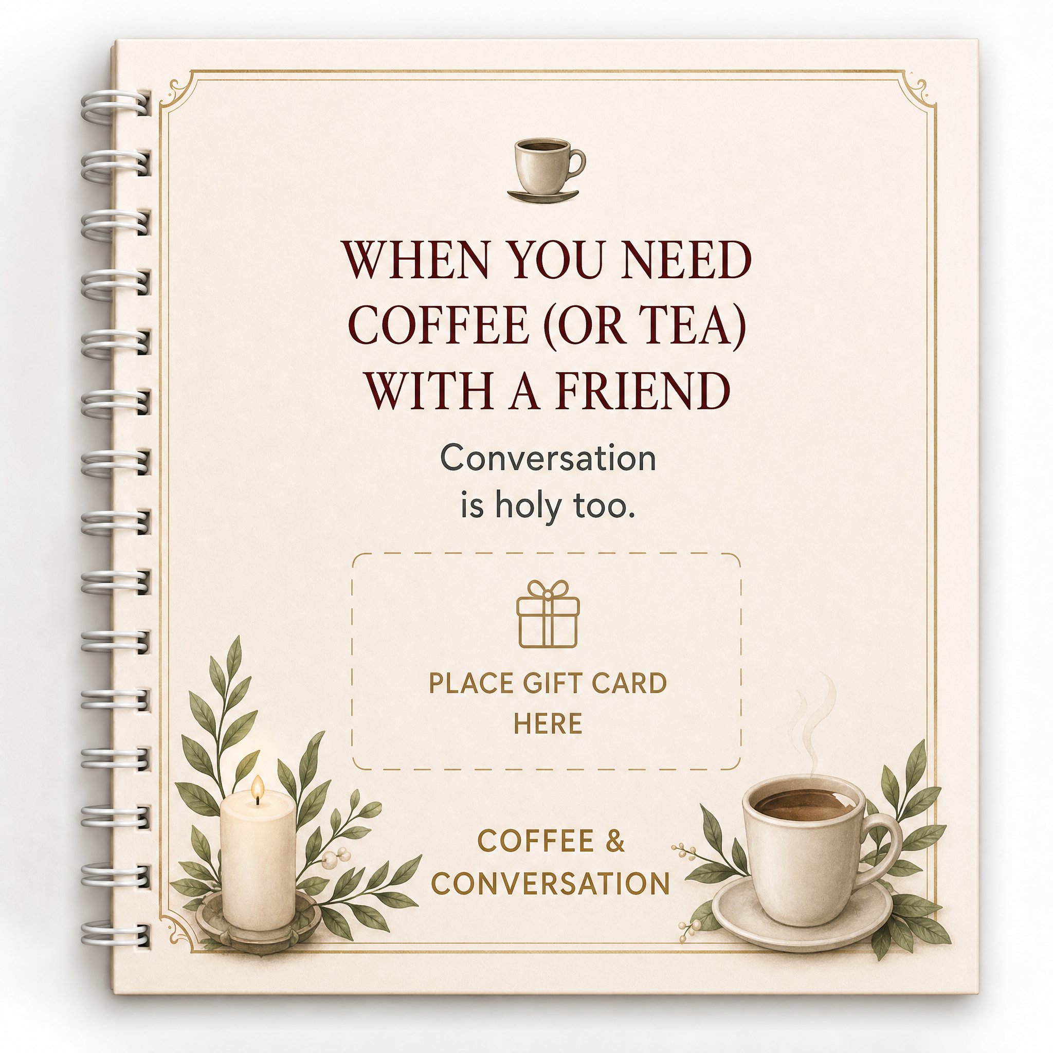 ✝️ Faith Gift Card Book – 14 Themed Pages for Meaningful Giving