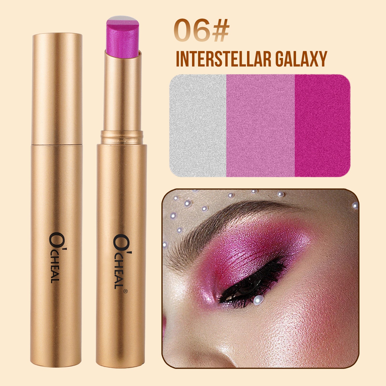 ✨ 3-in-1 Shimmer Eyeshadow Stick | One Swipe, Stunning Eyes 💖
