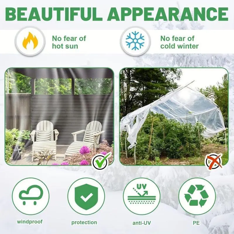 🔥 Hot Sale 52% OFF 🔥Heavy-Duty Transparent Waterproof Insulated Tarp