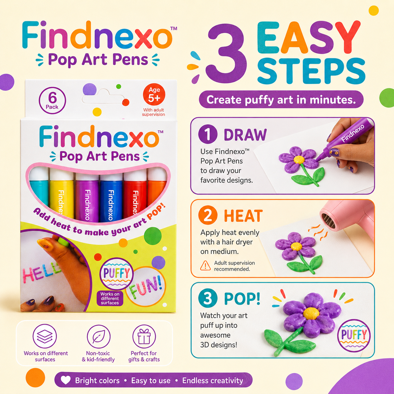 3D Relief Art Pen – Turn Flat Drawings Into Touchable 3D Art