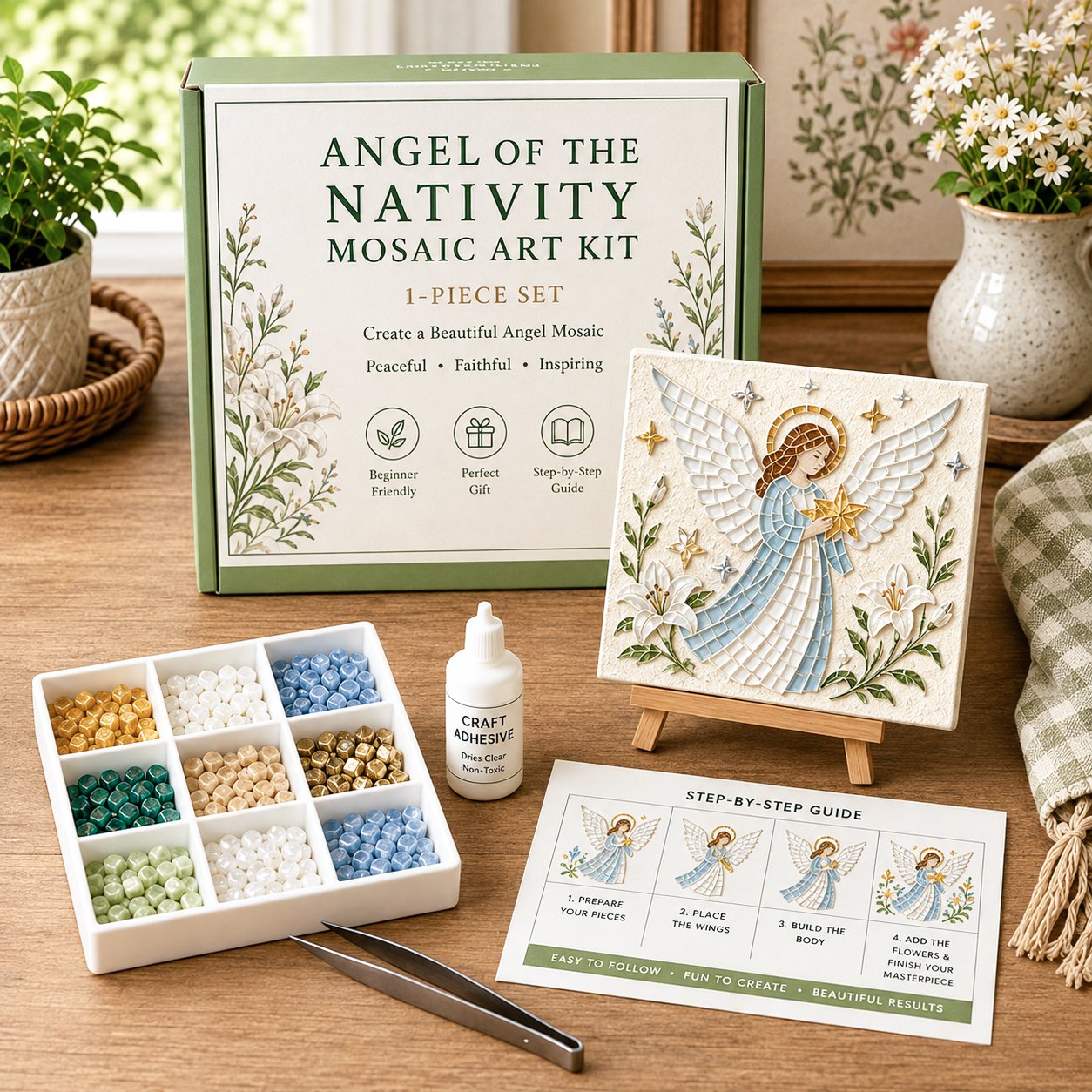 💥 Last day! 49% off - Faith-themed Sea Glass Art Set - Beginner friendly ✨