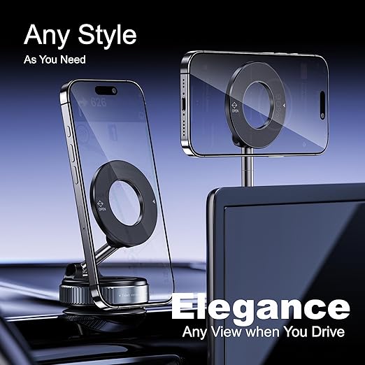 Magnetic Phone Holder for Car,Vacuum Suction Cup Phone Mount