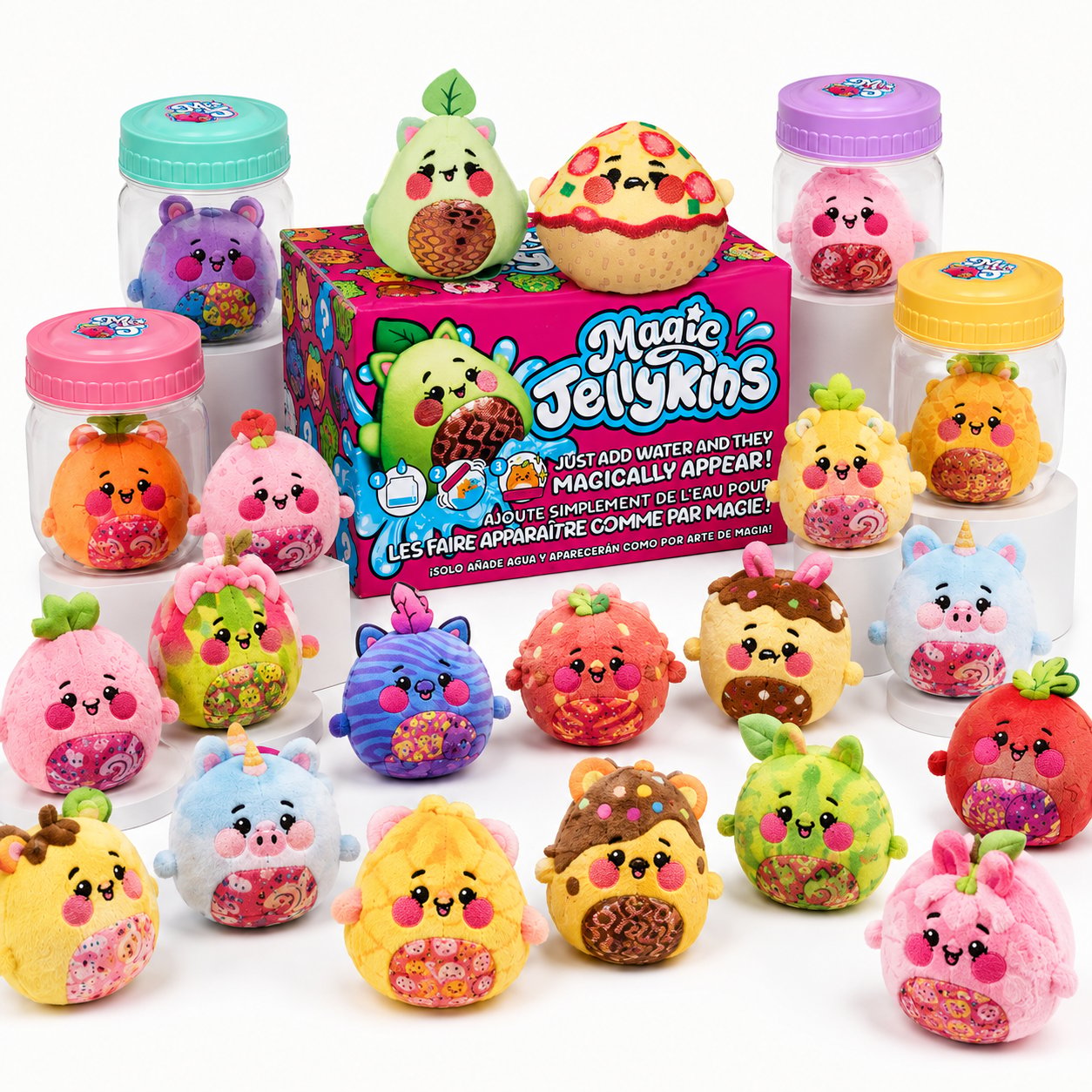 Magic Jellykins Surprise Plush Jar, Magical Transforming Water-Activated Toy