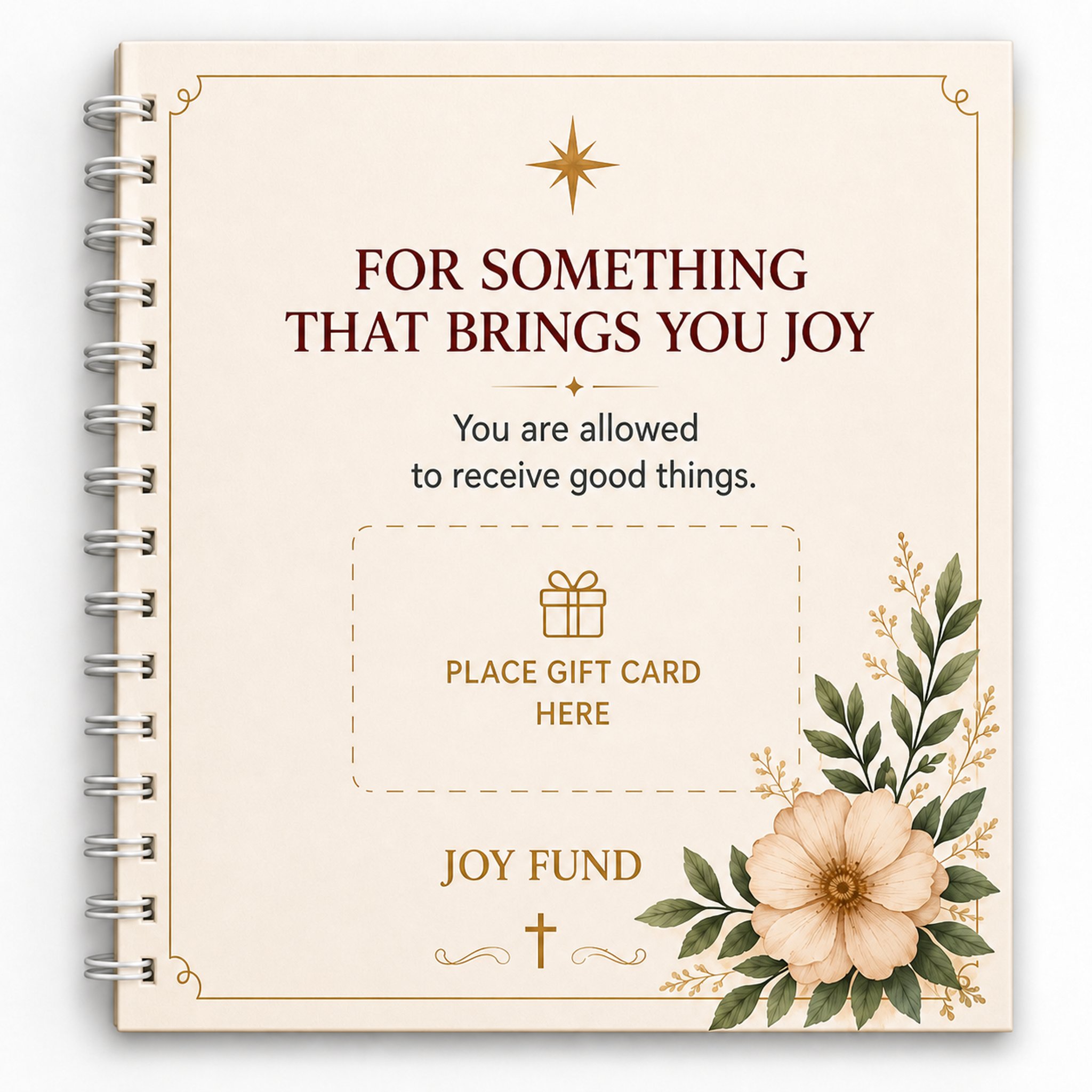 ✝️ Faith Gift Card Book – 14 Themed Pages for Meaningful Giving