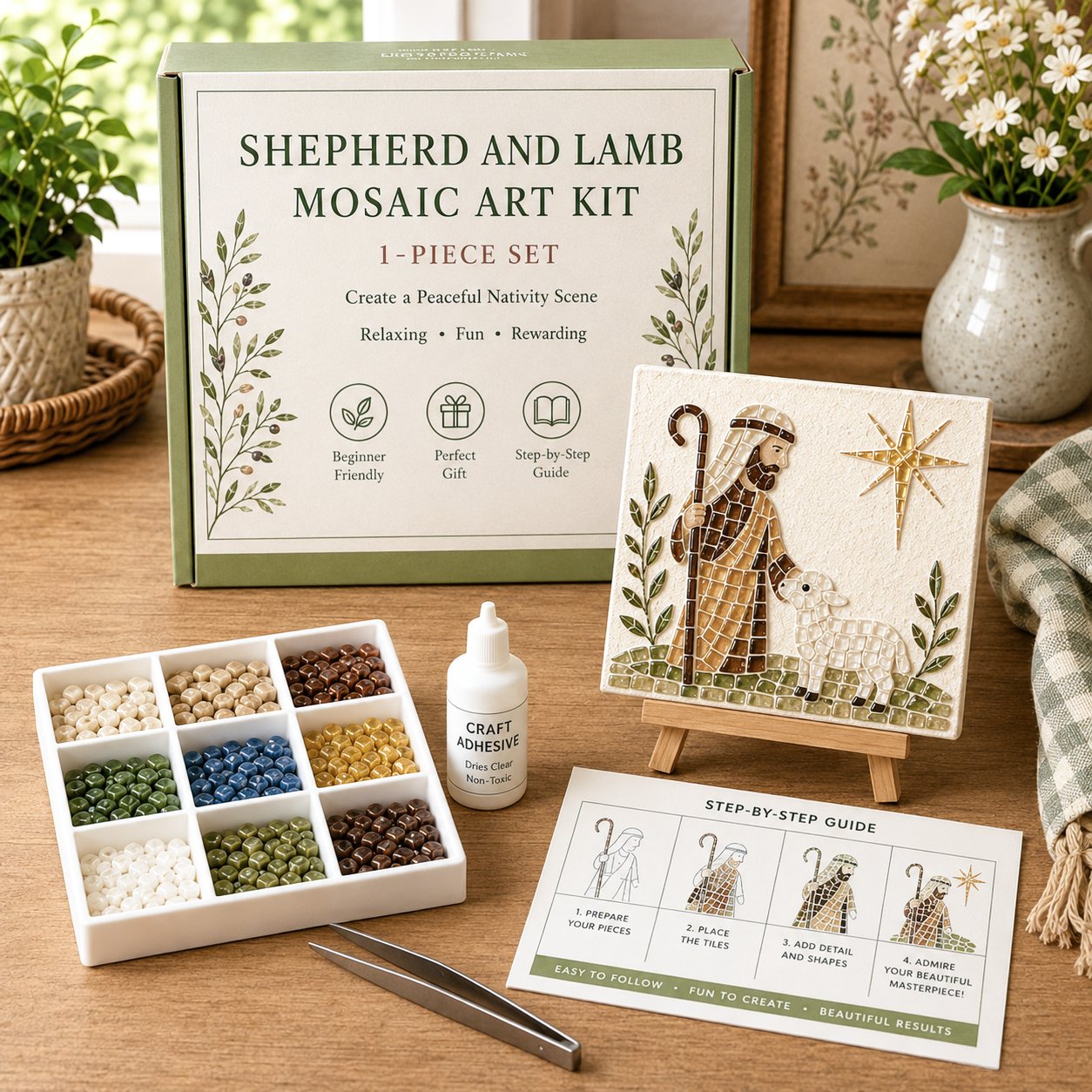 💥 Last day! 49% off - Faith-themed Sea Glass Art Set - Beginner friendly ✨