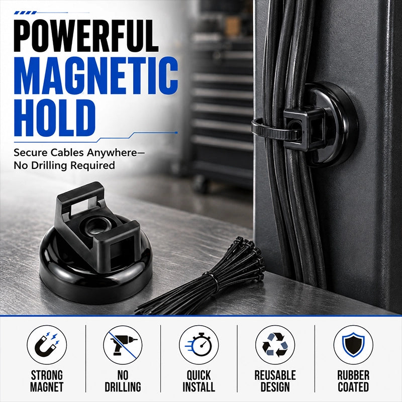Heavy-Duty Magnetic Cable Tie Mounts