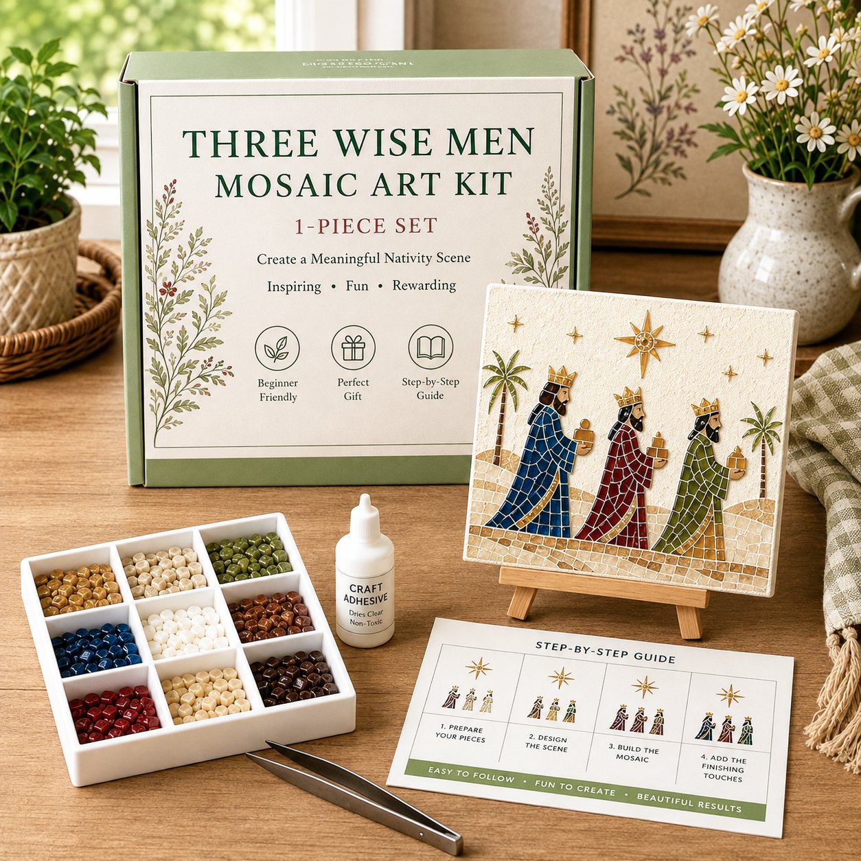 💥 Last day! 49% off - Faith-themed Sea Glass Art Set - Beginner friendly ✨