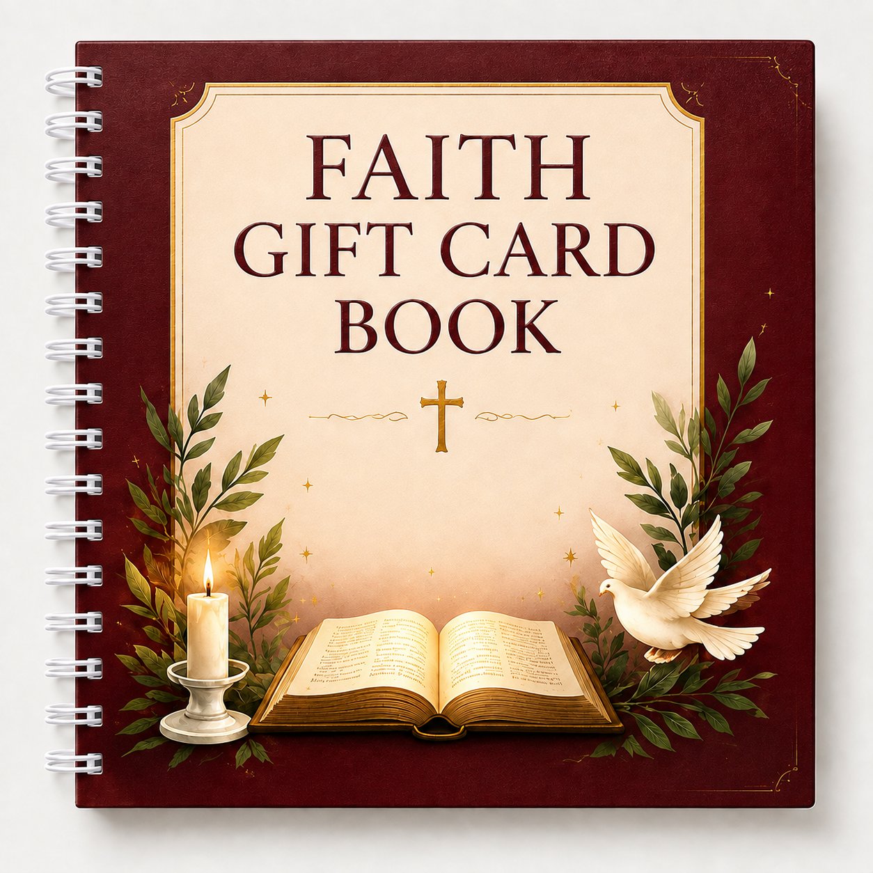 ✝️ Faith Gift Card Book – 14 Themed Pages for Meaningful Giving