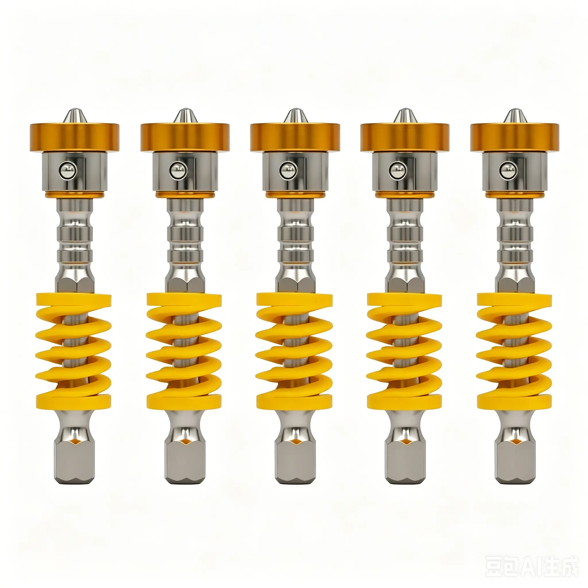 Magnetic spring-loaded screwdriver bit holder set