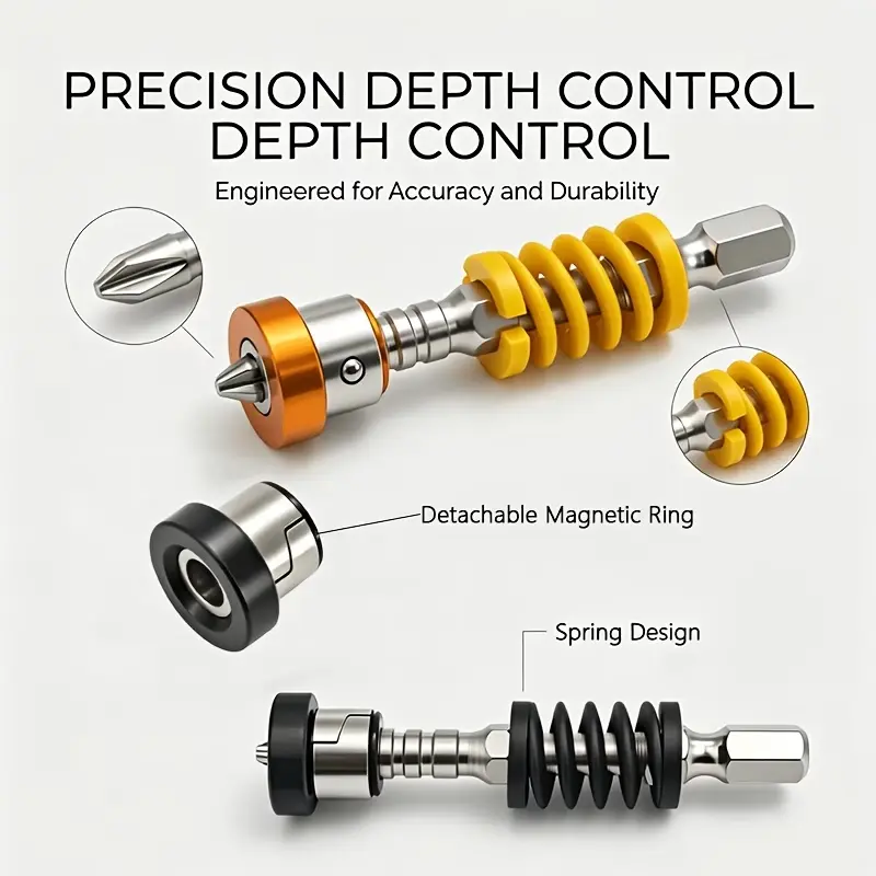 Magnetic ring and spring bit holder construction