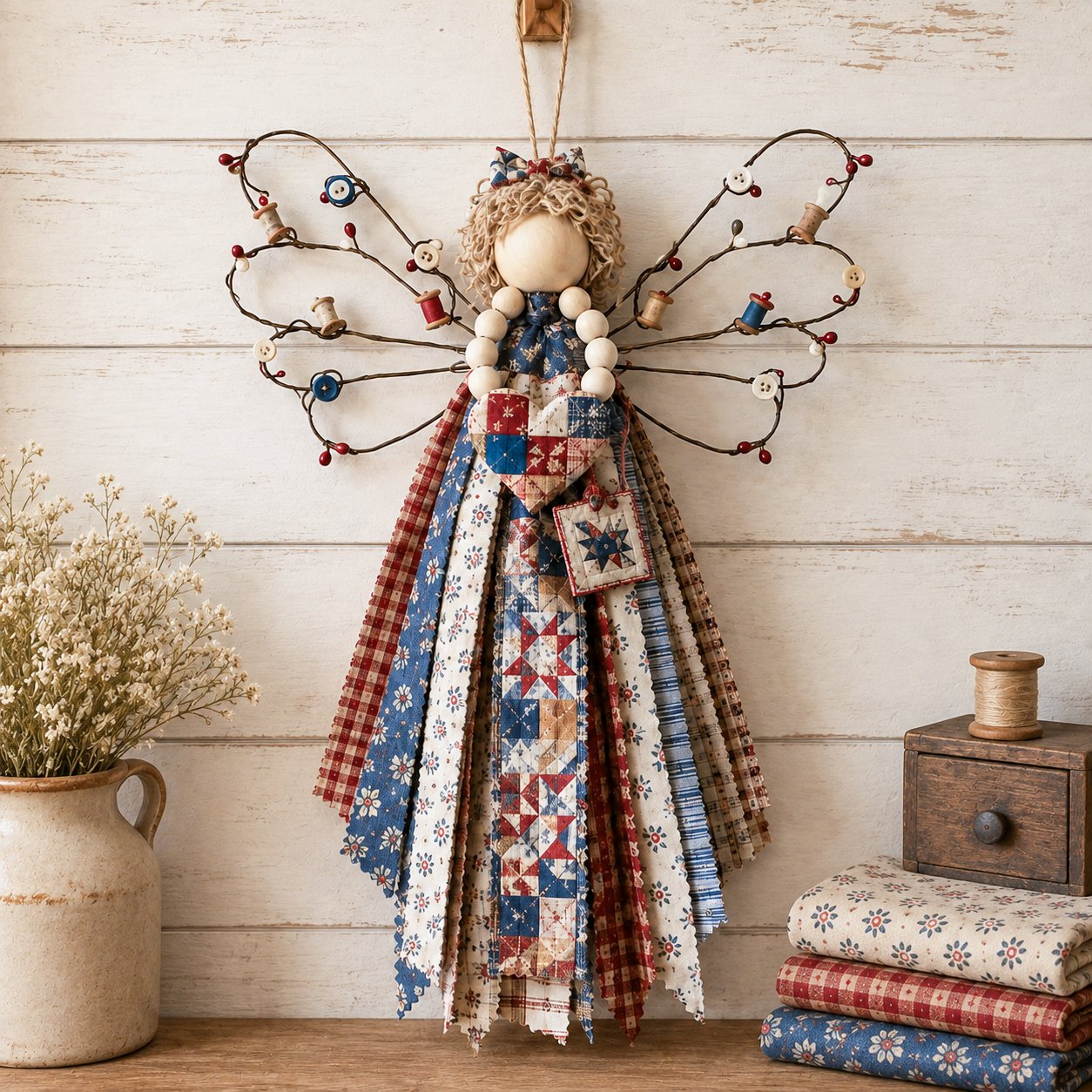 Quilting Angel Fabric Hanging DIY Kit