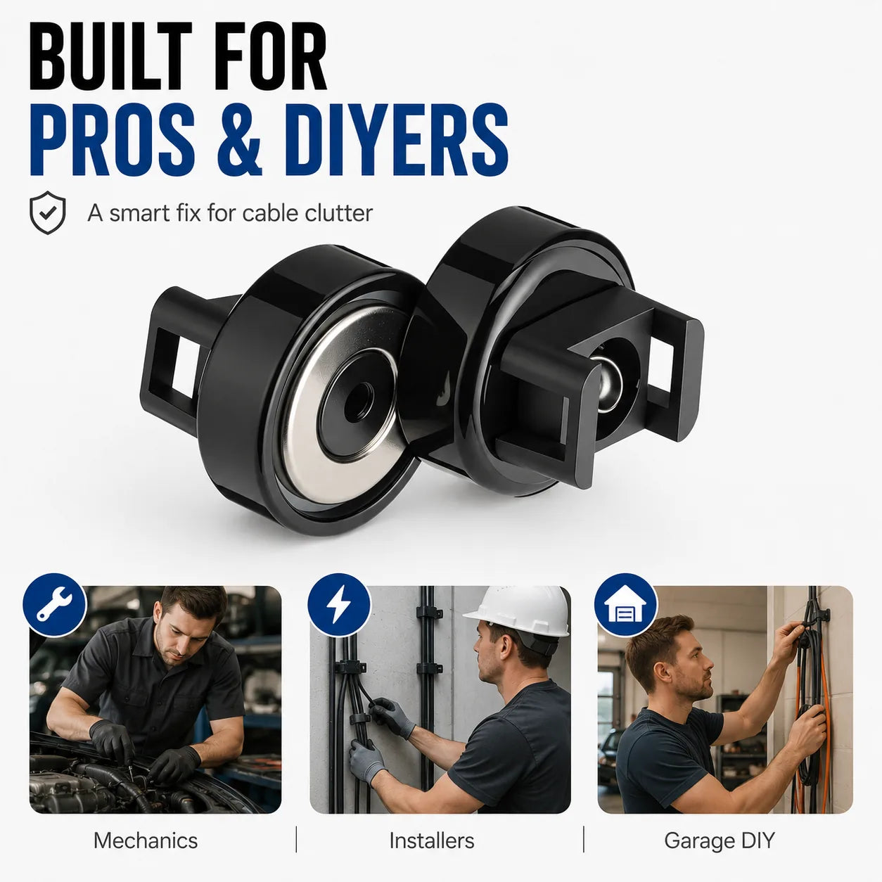 Heavy-Duty Magnetic Cable Tie Mounts