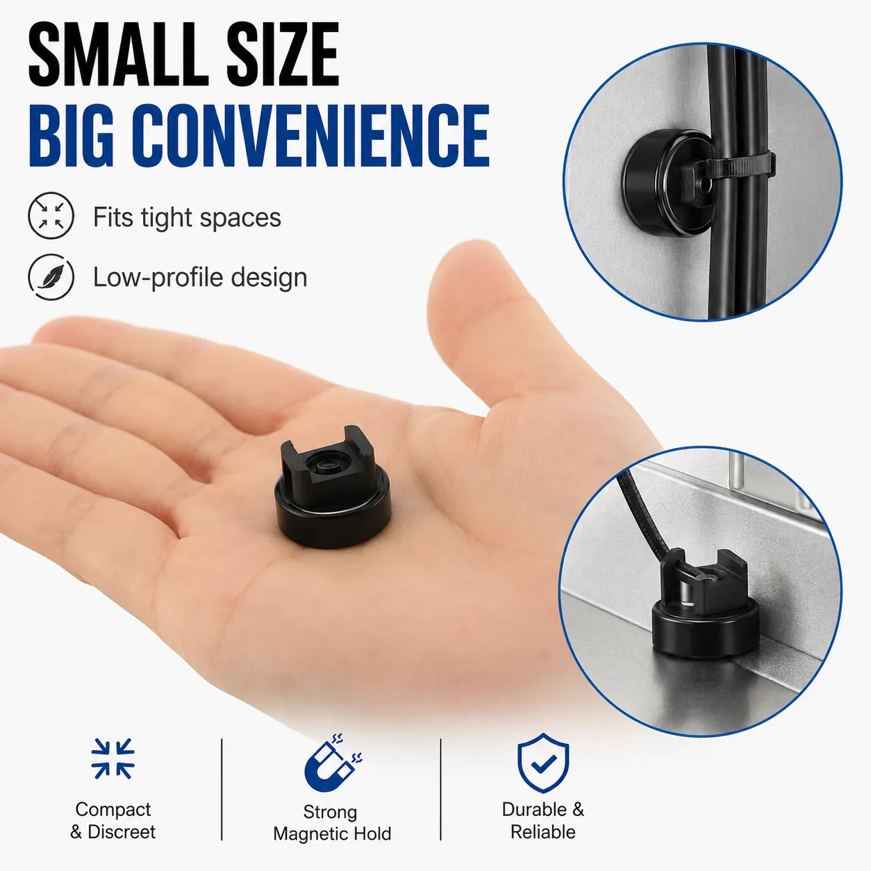 Heavy-Duty Magnetic Cable Tie Mounts