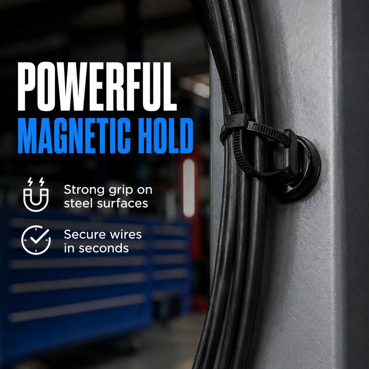 Heavy-Duty Magnetic Cable Tie Mounts