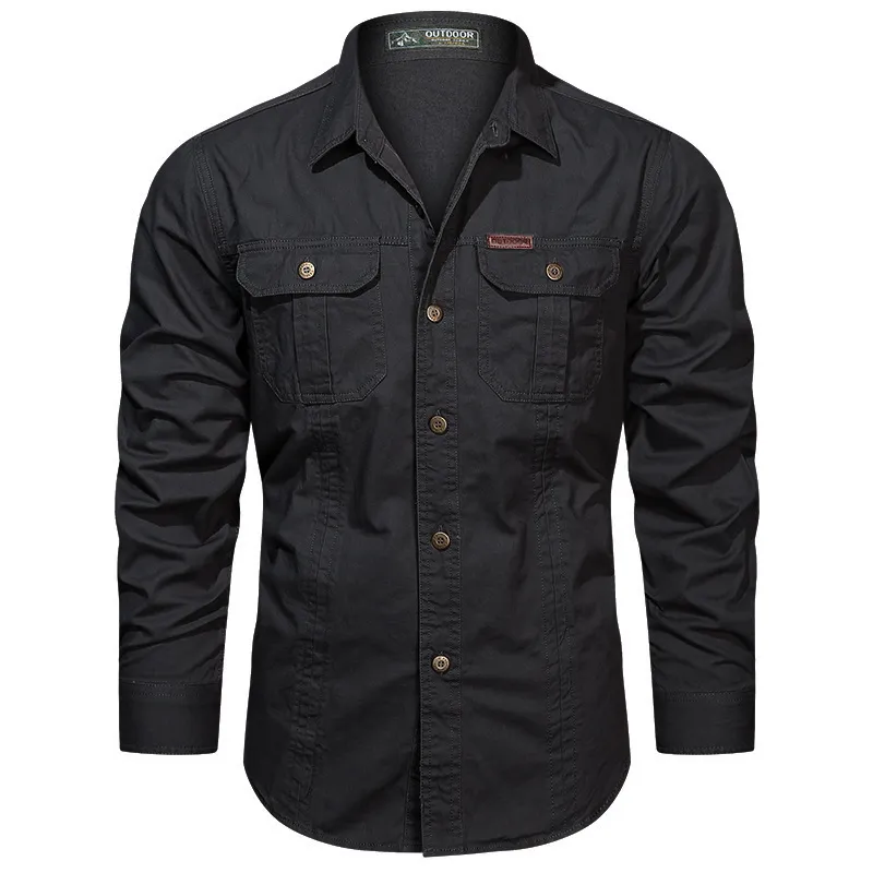 Men’s Casual Cotton Utility Shirt 
