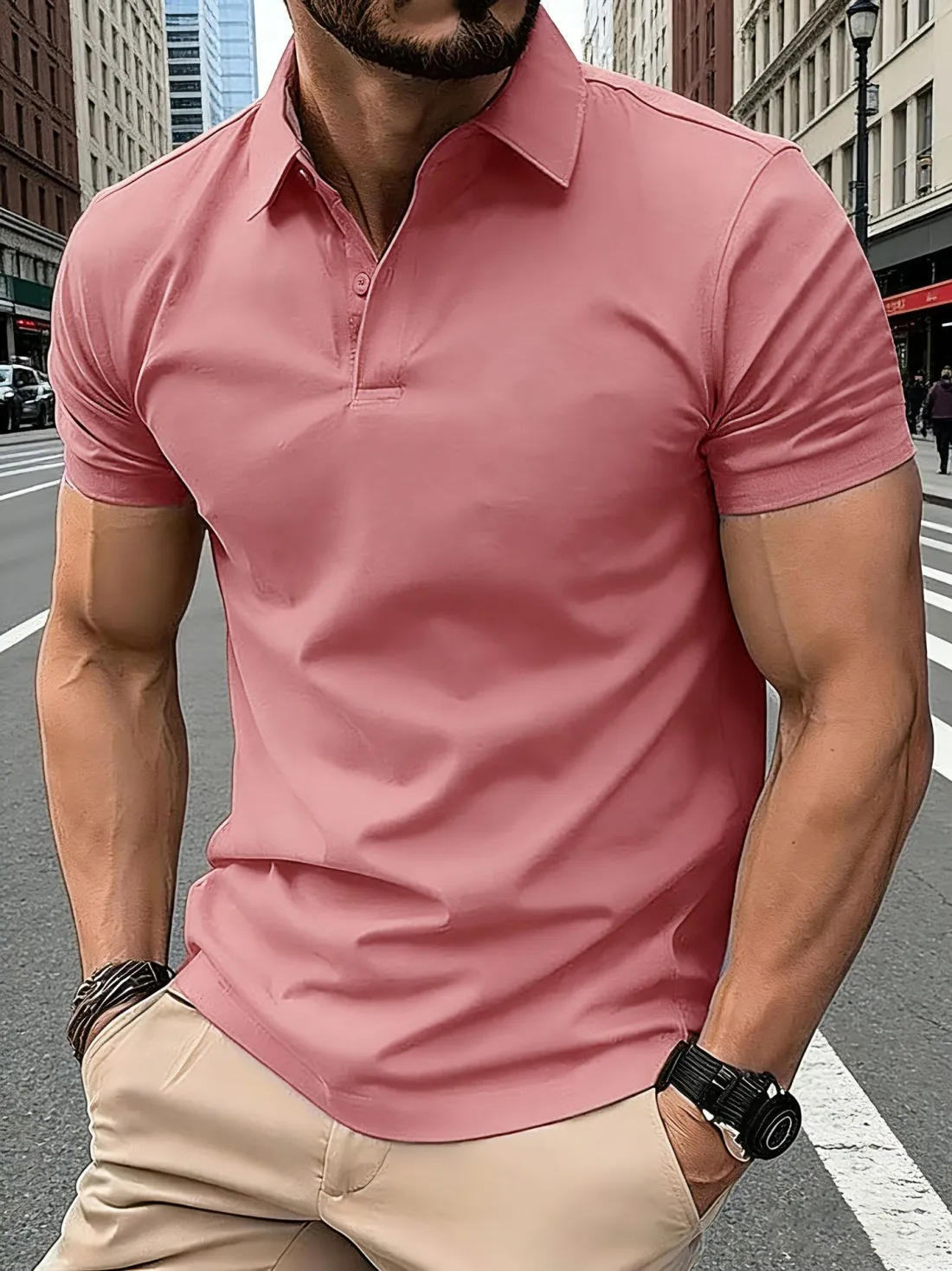 Men's Premium 4-Way Stretch Polo Shirt