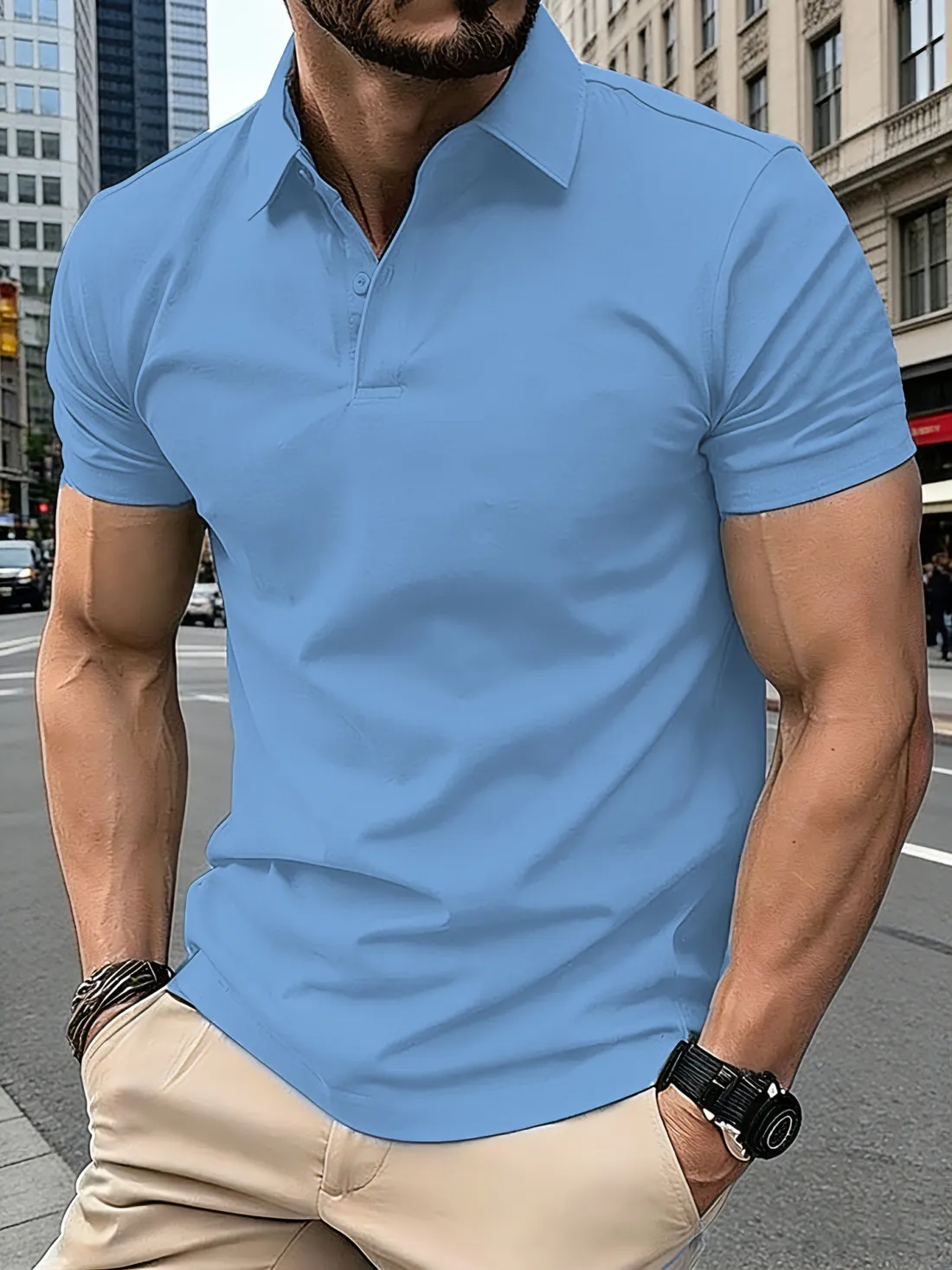Men's Premium 4-Way Stretch Polo Shirt