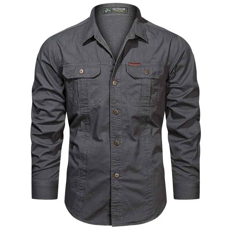 Men’s Casual Cotton Utility Shirt 