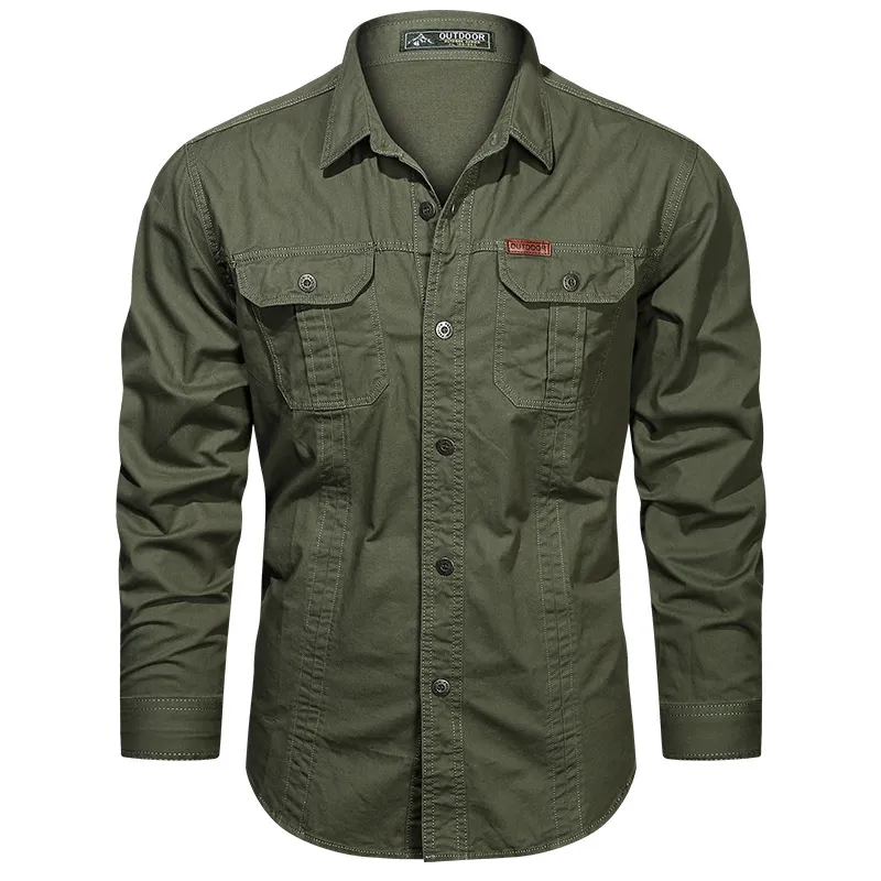 Men’s Casual Cotton Utility Shirt 