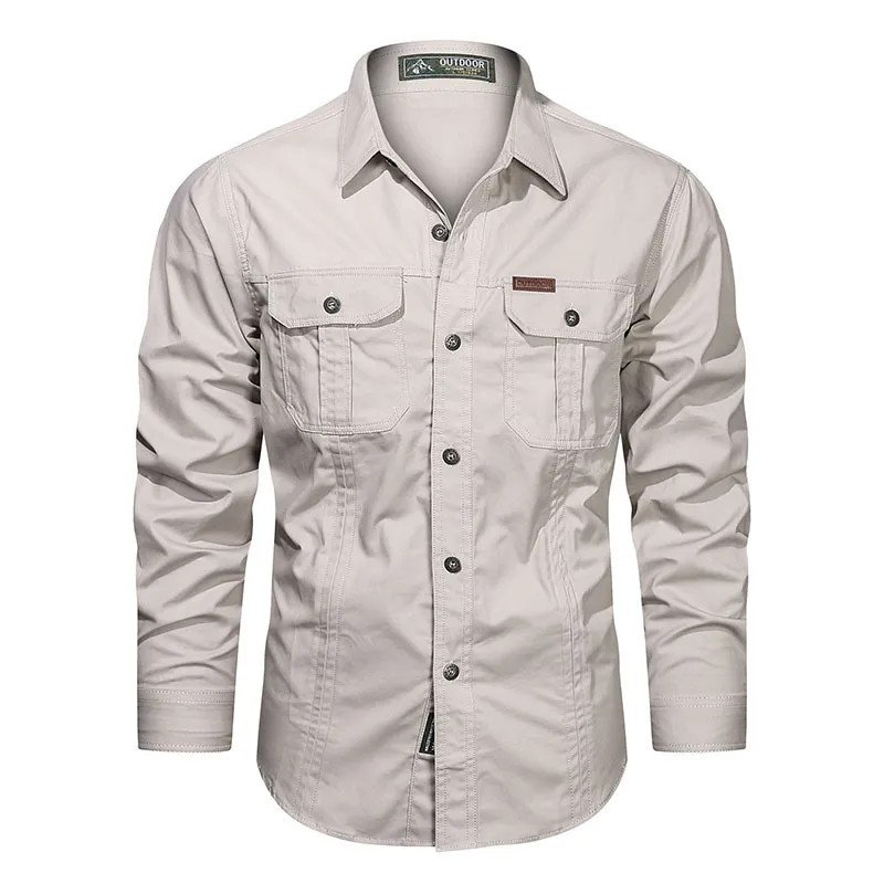 Men’s Casual Cotton Utility Shirt 