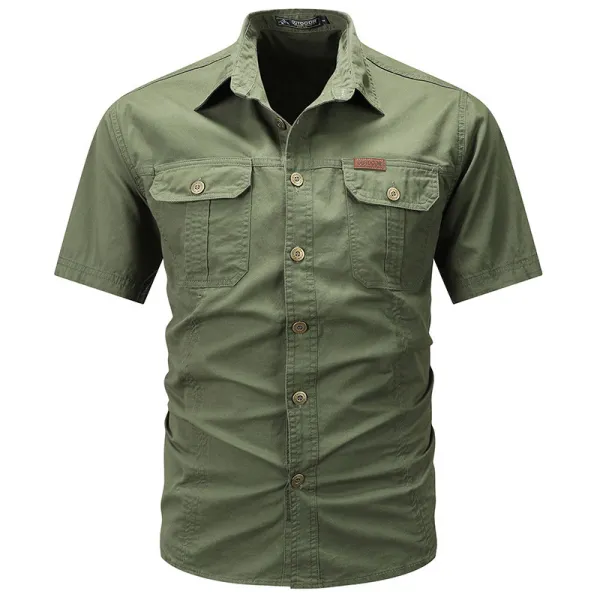 Men’s Casual Cotton Utility Shirt 
