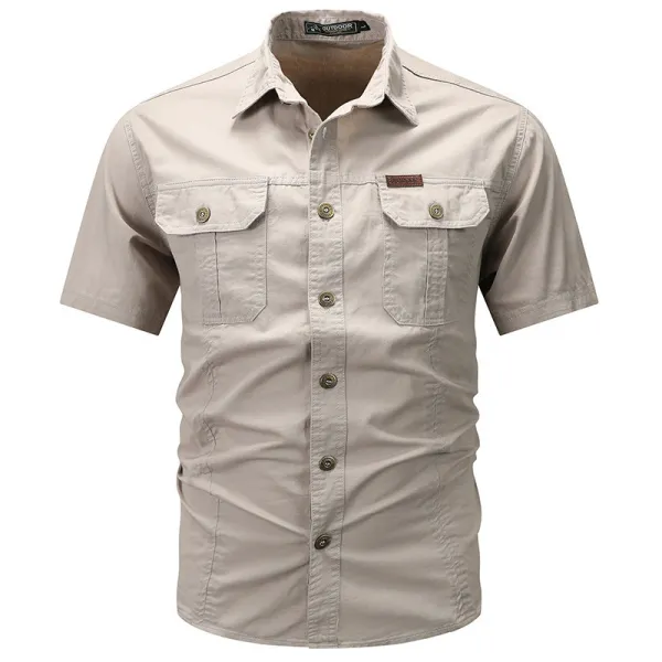 Men’s Casual Cotton Utility Shirt 