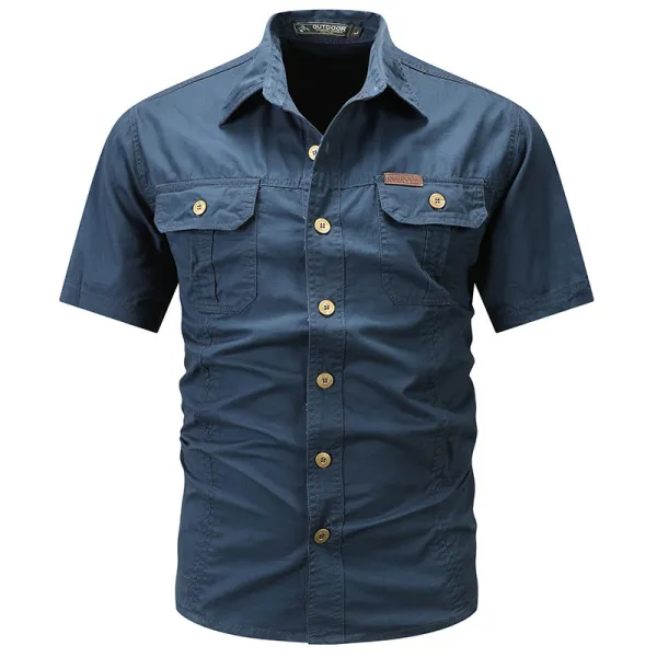Men’s Casual Cotton Utility Shirt 