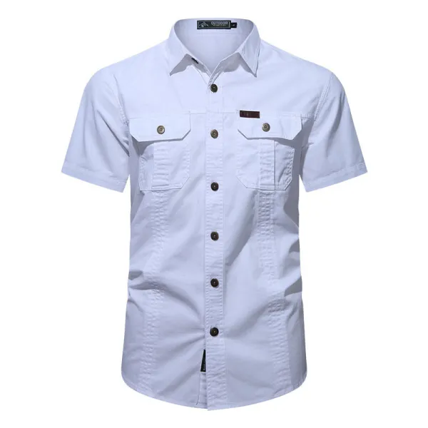 Men’s Casual Cotton Utility Shirt 
