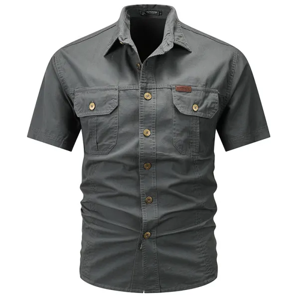 Men’s Casual Cotton Utility Shirt 