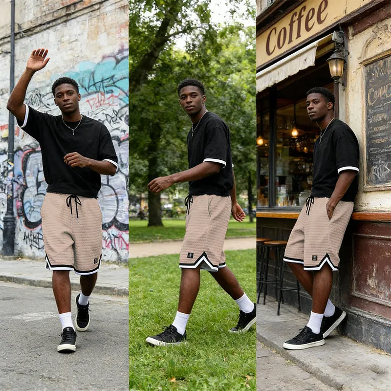 Men's Loose Striped Athletic Shorts | Casual Trendy Streetwear