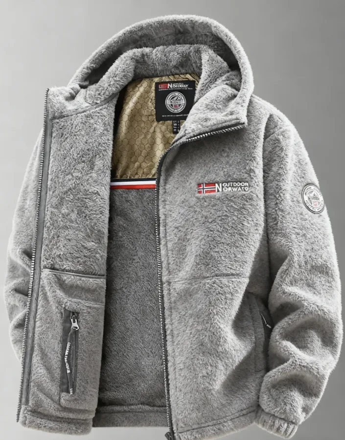 🔥🔥New Men's Outdoor Stand Collar Fleece Jacket
