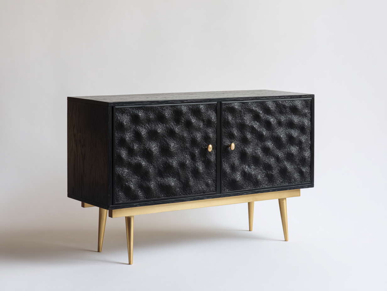 Mobile ingresso-legno-metallo-120x40x75 cm-nero-oro-stile moderno-Tavoralyhome