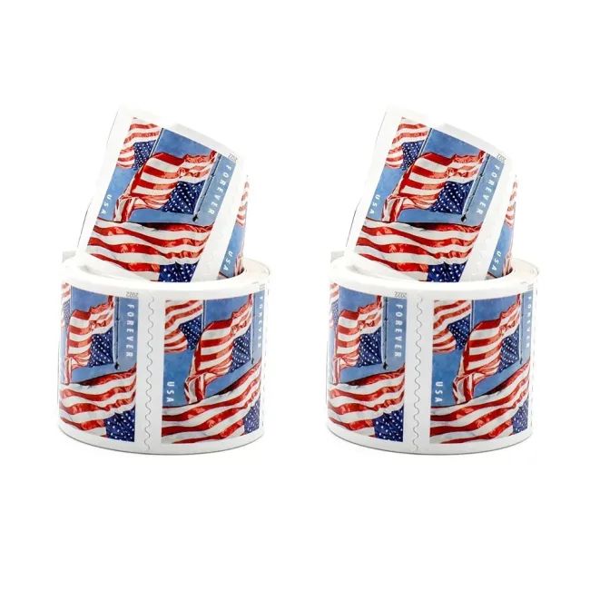 2022  USPS Forever American Flag Stamps Rolls