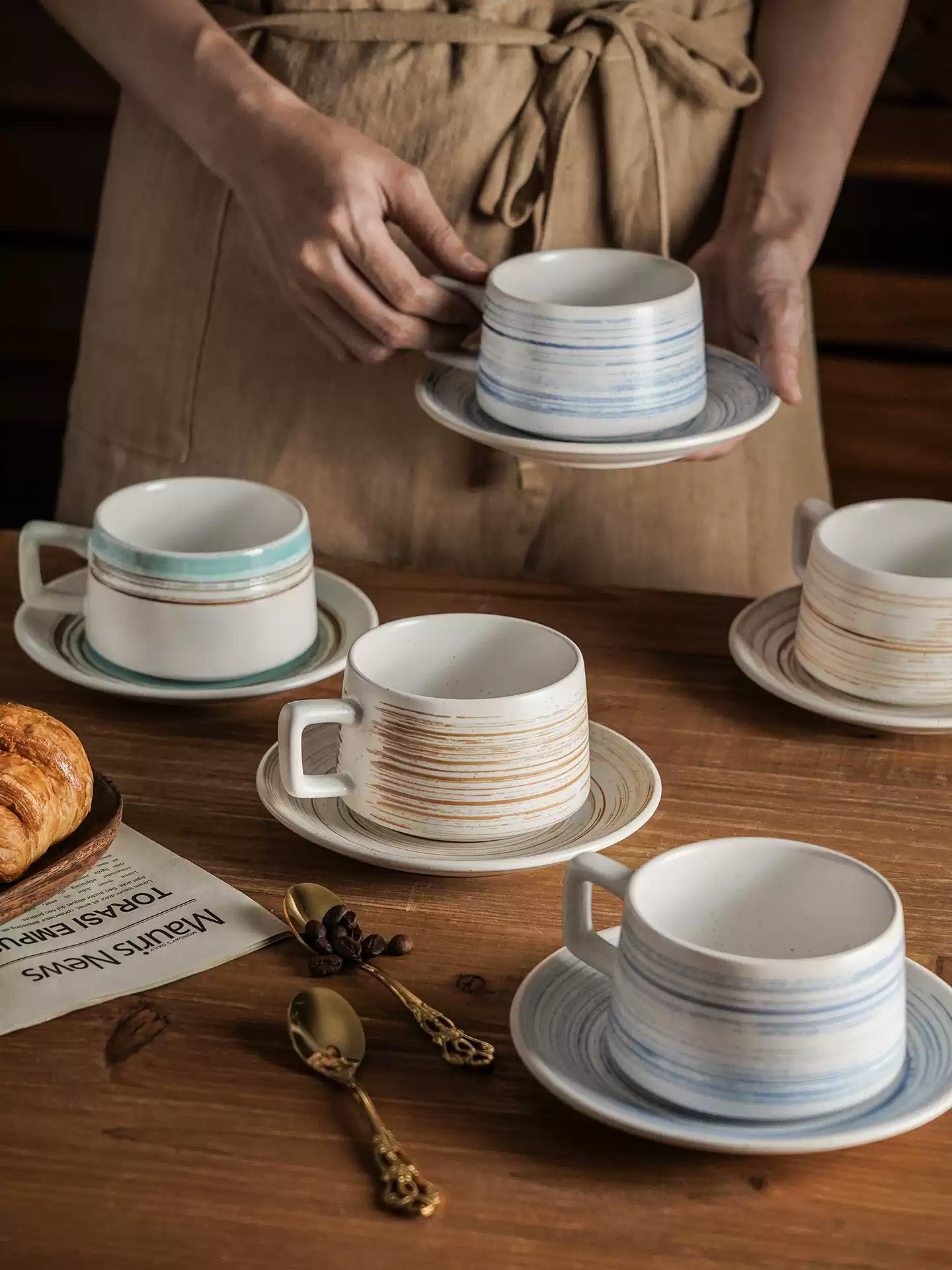 Textured Ceramic tea Cup | Earth-Inspired Design