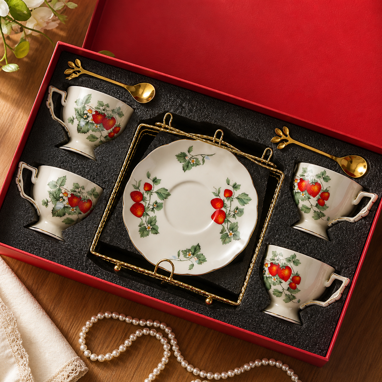 French Vintage Ceramic Coffee Set | Cup, Saucer & Teapot  os001