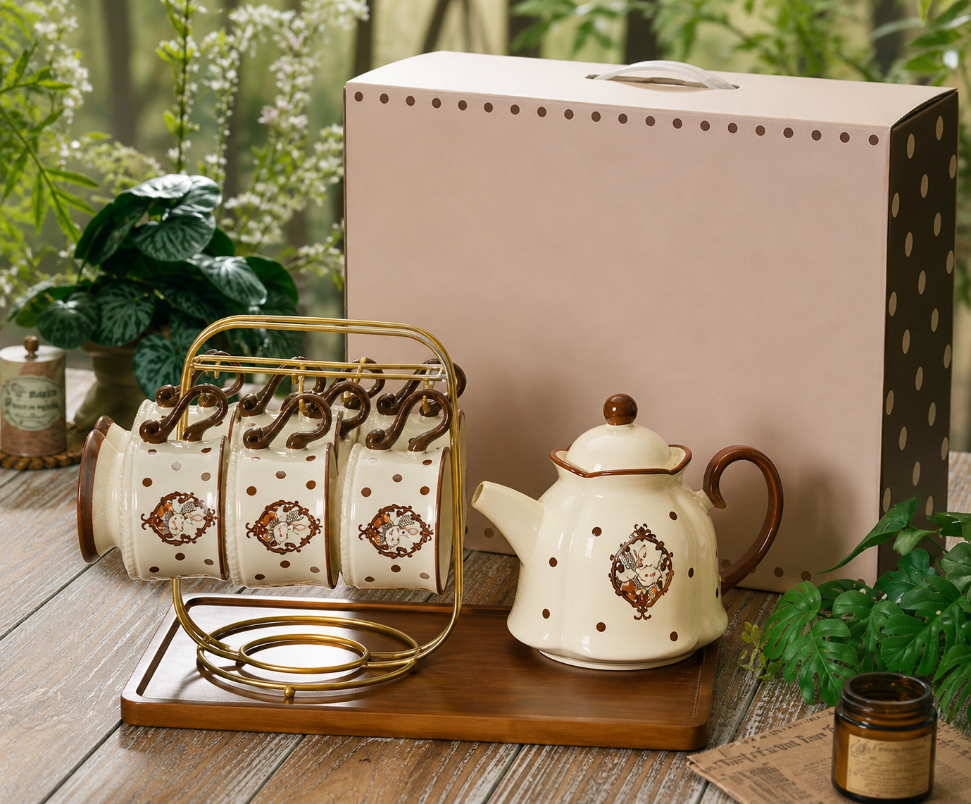 Hera Rabbit Tea Set | Cute & Elegant Design os003