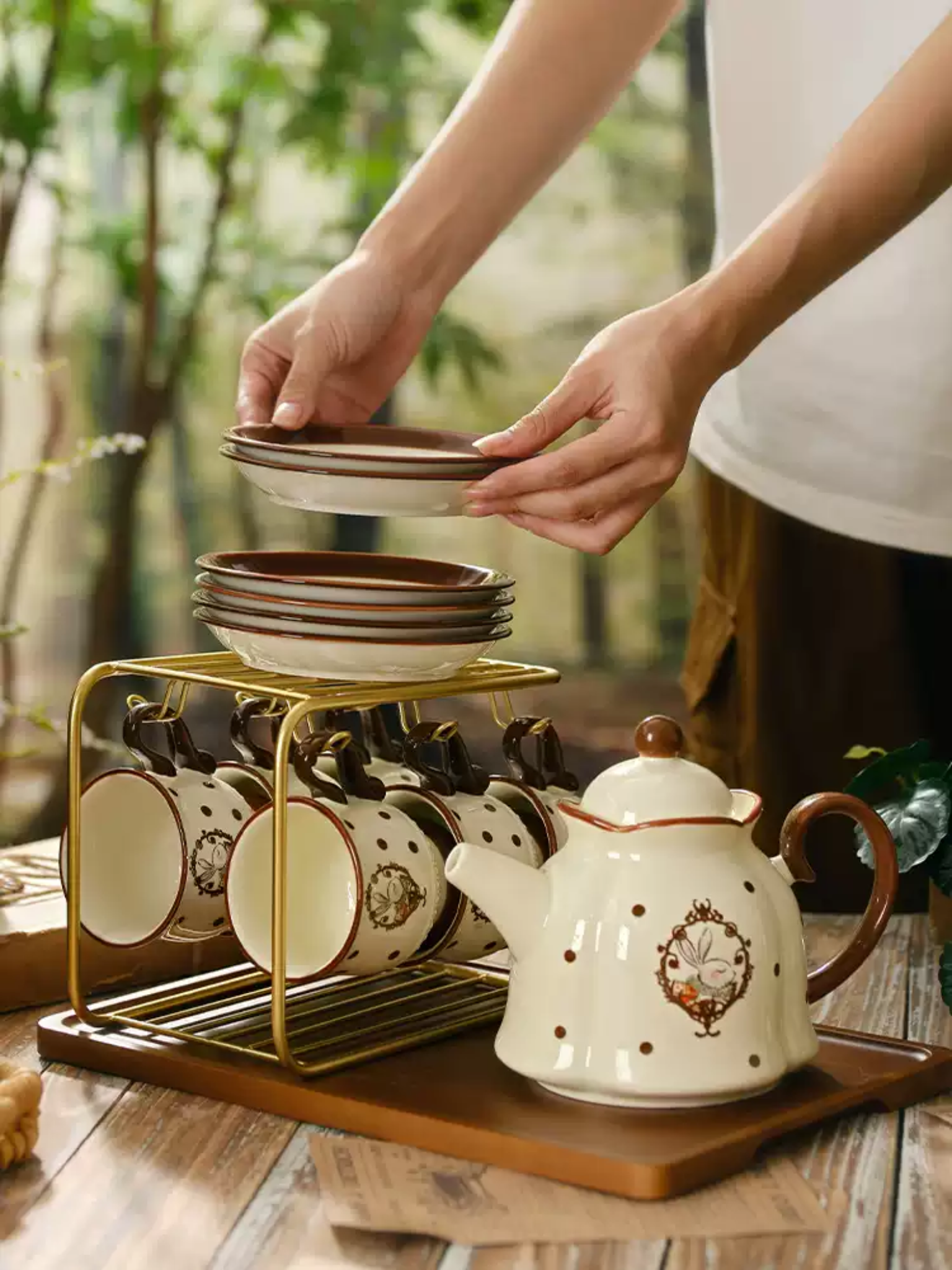 Hera Rabbit Tea Set | Cute & Elegant Design os003