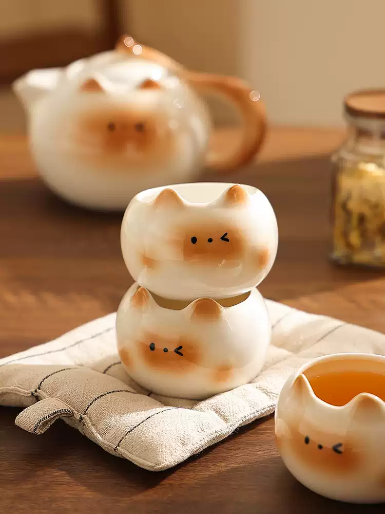 Siamese Cat Ceramic Tea Set | Cozy & Relaxed Living Style zscj001