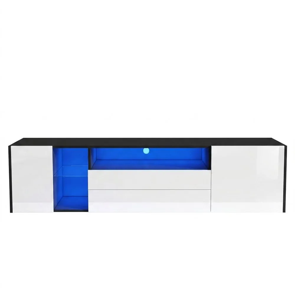 Mueble para TV hasta 75 pulgadas con luz LED y cajones-Selvorianez
