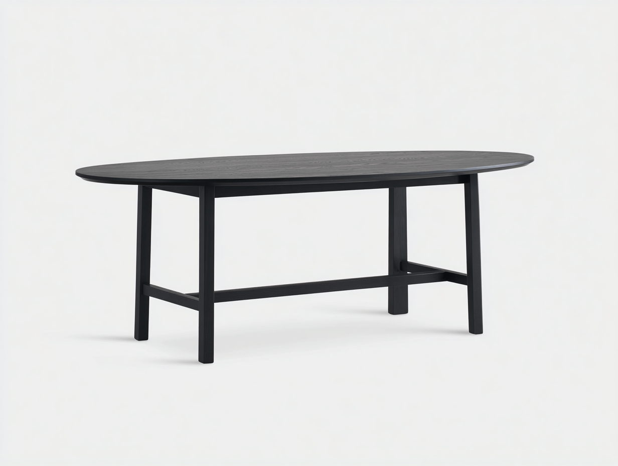 Table à Manger Bois 180x90x75 cm-Noir-Style Moderne Salle à Manger-Madiahaven