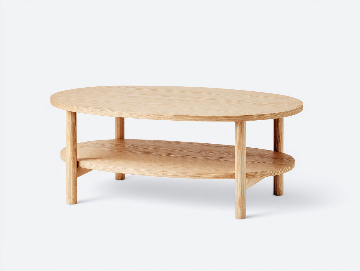 Table Basse Bois 110x60x45 cm-Chêne Clair-Style Scandinave Salon-Madiahaven