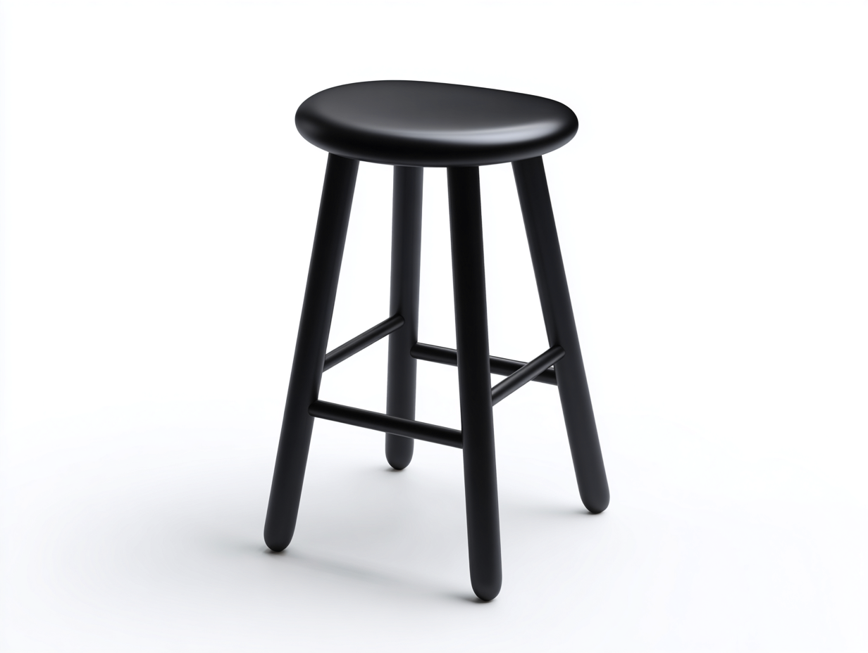 Barhocker Holz 38x38x68 cm-Schwarz-Minimalistisches Design Wohnzimmer-Madiahaven